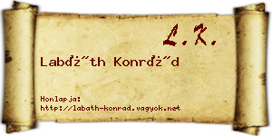 Labáth Konrád névjegykártya